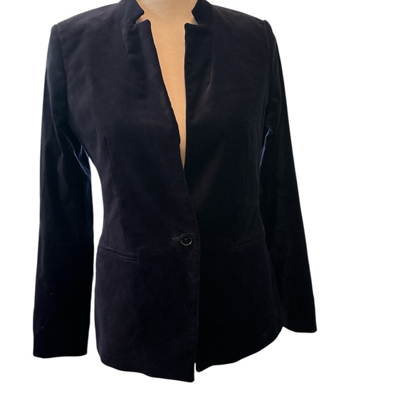 Banana Republic Jacket Blue Womens Sz 6 Blazer Coat One Button Front Lined - Picture 1 of 4